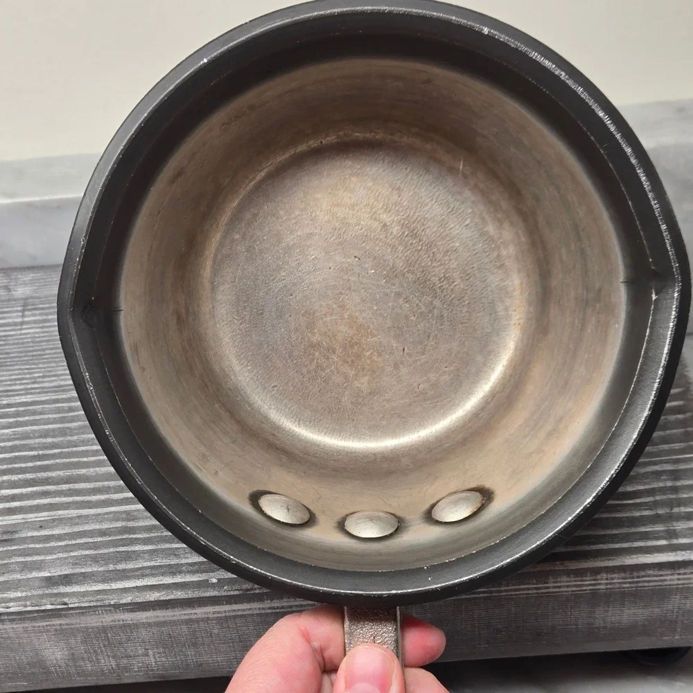 Vintage 1 Quart Commercial Aluminum Cookware Co. Dual Spout Saucepan 1700‎ USA